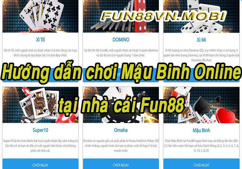 Cách Chơi Game Mậu Binh Online Fun88 Tỷ Lệ Thắng 99%